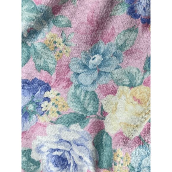 Vintage Miss Oops California  Floral Button-Down Dress With Belt Pastel Pink & B - Picture 2 of 16